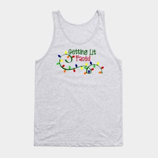 Getting Lit Faced - Christmas Tank Top